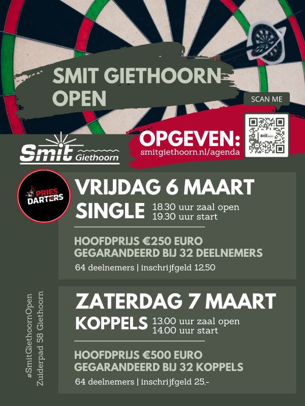 Darts Koppels Giethoorn Open